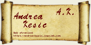 Andrea Kesić vizit kartica